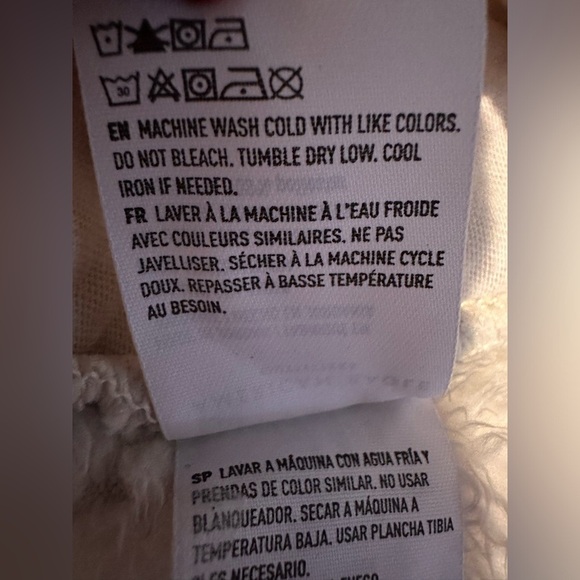 American Eagle quarter zip cream Sherpa wooly sweatshirt - Picture 7 of 7